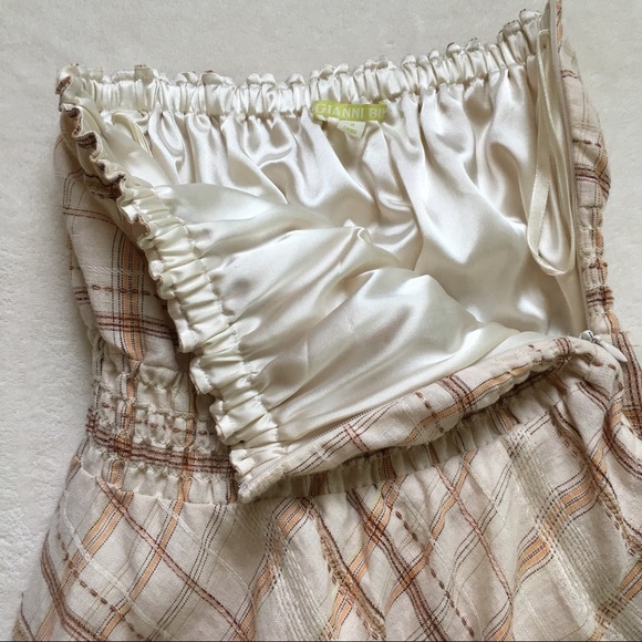 {Gianni Bini} Linen Strapless Dress - Picture 8 of 8